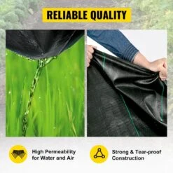 3 Ft. X 50 Ft. Premium Weed Barrier Fabric Heavy-Duty, Weed Barrier Landscape Fabric -Patio Furniture Shop vevor landscape fabric fcb 0 9m15 2m 5ozv0 44 1000