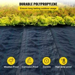 3 Ft. X 50 Ft. Premium Weed Barrier Fabric Heavy-Duty, Weed Barrier Landscape Fabric -Patio Furniture Shop vevor landscape fabric fcb 0 9m15 2m 5ozv0 4f 1000