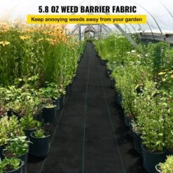 3 Ft. X 300 Ft. Weed Barrier 5.8 Oz. Heavy-Duty PP Material Weed Barrier Landscape Fabric Ground Cover For Garden, Black -Patio Furniture Shop vevor landscape fabric fcby33005 8oz8wblv0 c3 1000
