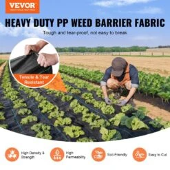 13 In. X 108 Ft. Heavy-Duty Weed Barrier Fabric Garden Commercial Landscape Fabric Geotextile Fabric Underlayment Gravel 11 13 In. X 108 Ft. Heavy-Duty Weed Barrier Fabric Garden Commercial Landscape Fabric Geotextile Fabric Underlayment Gravel -Patio Furniture Shop vevor landscape fabric jbxbz13108ft62j4mv0 c3 1000