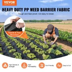3 Ft. X 50 Ft. Premium Heavy-Duty Weed Barrier Landscape Fabric 3.2 Oz. Woven Geotextile Fabric Under Gravel High Permea -Patio Furniture Shop vevor landscape fabric jbxbz350ft32dibqkv0 c3 1000