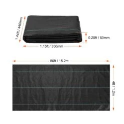 Weed Barrier Landscape Fabric 4 Ft. X 50 Ft. Heavy-Duty Garden Weed Fabric Weed Blocker Weed Mat -Patio Furniture Shop vevor landscape fabric jbxbz450ft3207lcgv0 66 1000