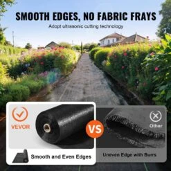 5x250 Ft. Premium Heavy-Duty Weed Barrier Landscape Fabric 5 Oz. Woven Geotextile Fabric Under Gravel High Permeability 13 5x250 Ft. Premium Heavy-Duty Weed Barrier Landscape Fabric 5 Oz. Woven Geotextile Fabric Under Gravel High Permeability -Patio Furniture Shop vevor landscape fabric jbxbz5250ft5b5ek7v0 1f 1000