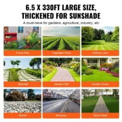 Weed Barrier Landscape Fabric 6.5 Ft. X 330 Ft. Heavy-Duty Garden Weed Fabric Woven PP Weed Control Fabric Driveway -Patio Furniture Shop vevor landscape fabric jbxbz65330ft39s57v0 fa 1000
