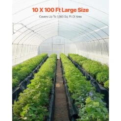 10 Mil Plastic Sheeting Heavy Duty 10 X 100 Ft. Thick Sheeting Roll Drop Cloth Painters Tarp Covering Weed Barrier -Patio Furniture Shop vevor landscape fabric slm10ft100ft1rb3qv0 4f 1000