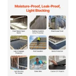 10 Mil Plastic Sheeting Heavy Duty 5 X 100 Ft. Thick Plastic Sheeting Roll Underlayment Polyethylene Black -Patio Furniture Shop vevor landscape fabric slm5ft100ft138zxkv0 1f 1000