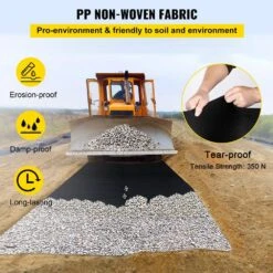 Garden Weed Barrier Fabric 4 OZ. Heavy Duty Geotextile Landscape Fabric 15 X 20 Ft. Non-Woven Weed Block Gardening Mat -Patio Furniture Shop vevor landscape fabric tgbw15ft20ft4wpaqv0 4f 1000