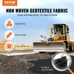 Weed Barrier Fabric Non Woven Geotextile Fabric Under Gravel 10 X 100 FT 8 OZ Driveway Landscape Fabric Ground Cover -Patio Furniture Shop vevor landscape fabric wfb10100ft808q6frv0 c3 1000