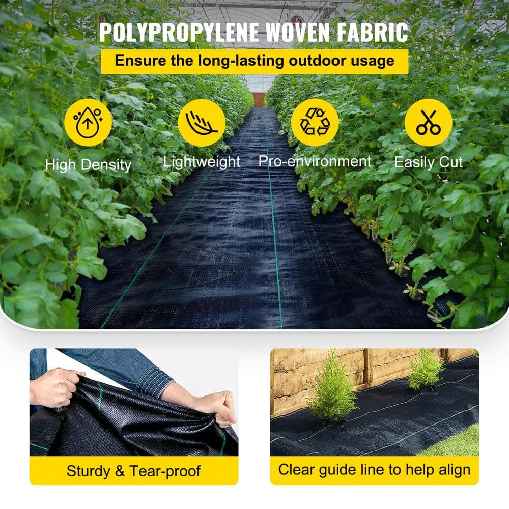 Weed Barrier Landscape Fabric 4 X 250 Ft. Geotextile Underlayment PP Woven Garden Ground Cover 5 Oz. Weed Control Fabric 5 Weed Barrier Landscape Fabric 4 X 250 Ft. Geotextile Underlayment PP Woven Garden Ground Cover 5 Oz. Weed Control Fabric - Image 3