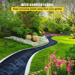 Weed Barrier Landscape Fabric 4 X 250 Ft. Geotextile Underlayment PP Woven Garden Ground Cover 5 Oz. Weed Control Fabric 11 Weed Barrier Landscape Fabric 4 X 250 Ft. Geotextile Underlayment PP Woven Garden Ground Cover 5 Oz. Weed Control Fabric -Patio Furniture Shop vevor landscape fabric zzzp4x250yc5ozfcbv0 c3 1000