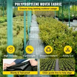 6.5 X 330 Ft. Premium Weed Barrier Fabric Heavy Duty 3.2 Oz. Woven Weed Control Fabric Geotextile Fabric -Patio Furniture Shop vevor landscape fabric zzzp6 5x330yc3 21v0 4f 1000