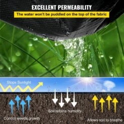 Weed Barrier Fabric 6ft. 300ft. Heavy Duty 2.4 Oz. Woven Weed Control Fabric Geotextile Fabric Polyethylene Ground Cover -Patio Furniture Shop vevor landscape fabric zzzp6x300ycfcb001v0 1f 1000