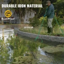 Pond Rake 32 In. Aquatic Weed Rake Double Sided Lake Weed Cutter Clean Aquatic Weeds Silt Lake Rakes With 66 Ft. Rope -Patio Furniture Shop vevor landscaping rakes ccb32yc0000000001v0 44 1000