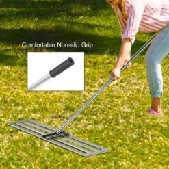 Lawn Leveler Tool 17 In. X 10 In. Lawn Leveling Rake With 77 In. Handle Soil Leveling Tool Stainless Steel Leveling Soil 16 Lawn Leveler Tool 17 In. X 10 In. Lawn Leveling Rake With 77 In. Handle Soil Leveling Tool Stainless Steel Leveling Soil -Patio Furniture Shop vevor landscaping rakes cdzpq17x10yc00001v0 44 1000