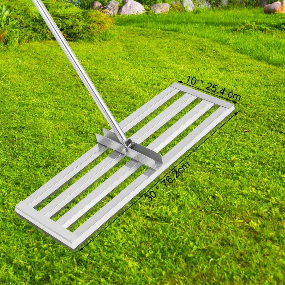 Lawn Leveler Tool 17 In. X 10 In. Lawn Leveling Rake With 77 In. Handle Soil Leveling Tool Stainless Steel Leveling Soil 6 Lawn Leveler Tool 17 In. X 10 In. Lawn Leveling Rake With 77 In. Handle Soil Leveling Tool Stainless Steel Leveling Soil - Image 4