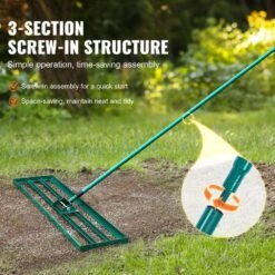 Lawn Leveling Rake 48 In. X 10 In. Level Lawn Tool Heavy-duty Lawn Leveler With 78 In. Steel Extended Handle Rake Suit -Patio Furniture Shop vevor landscaping rakes cppzp1048000tbpbmv0 1f 1000