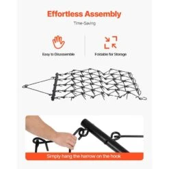 Drag Harrow 4 In. X 5.6 In. Heavy-Duty Chain Harrow With 69 Teeth ATV UTV Tractor Attachments Field Drag Mat -Patio Furniture Shop vevor landscaping rakes lpgdk6x56ft0p4s91v0 44 1000