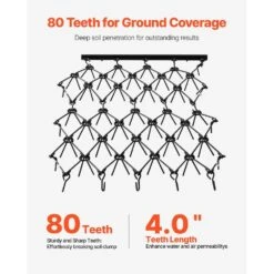 Drag Harrow 4 In. X 5.6 In. Heavy-Duty Chain Harrow With 69 Teeth ATV UTV Tractor Attachments Field Drag Mat -Patio Furniture Shop vevor landscaping rakes lpgdk6x56ft0p4s91v0 4f 1000