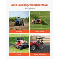 Drag Harrow 4 In. X 5.6 In. Heavy-Duty Chain Harrow With 69 Teeth ATV UTV Tractor Attachments Field Drag Mat -Patio Furniture Shop vevor landscaping rakes lpgdk6x56ft0p4s91v0 fa 1000