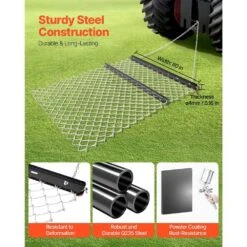 86 In. Drag Harrow 4 Ft. X 5 Ft. ATV Chain Harrow Q235 Steel UTV Tractor Attachments Field Drag Mat -Patio Furniture Shop vevor landscaping rakes lpgsk4x5ft001bju0v0 c3 1000