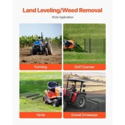 86 In. Drag Harrow 4 Ft. X 5 Ft. ATV Chain Harrow Q235 Steel UTV Tractor Attachments Field Drag Mat -Patio Furniture Shop vevor landscaping rakes lpgsk4x5ft001bju0v0 fa 1000