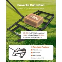 Driveway Drag 84 In. W Tow Behind Drag Harrow 70 In. L 4 In. H Driveway Tractor Harrow With 6 Adjustable Bars -Patio Furniture Shop vevor landscaping rakes qybhs84yc00000001v0 1f 1000