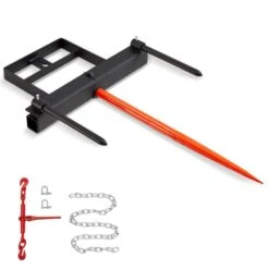 39 In. Hay Spear, Bale Spears 1600 Lbs. Loading Capacity, Skid Steer Loader Tractor 40.94 In. X 18.9 In. X 7.09 In.