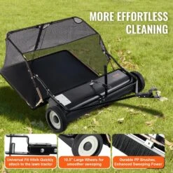 42 In. Lawn Sweeper Tow Behind, 12 Cu. Ft. Large Pull Behind Grass Sweeper, 15 In. Edger Heavy Duty Leaf Grass Collector 13 42 In. Lawn Sweeper Tow Behind, 12 Cu. Ft. Large Pull Behind Grass Sweeper, 15 In. Edger Heavy Duty Leaf Grass Collector -Patio Furniture Shop vevor lawn sweepers tcscpqsqhs12e5utuv0 1f 1000