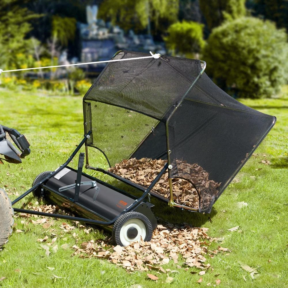 42 In. Lawn Sweeper Tow Behind, 12 Cu. Ft. Large Pull Behind Grass Sweeper, 15 In. Edger Heavy Duty Leaf Grass Collector 10 42 In. Lawn Sweeper Tow Behind, 12 Cu. Ft. Large Pull Behind Grass Sweeper, 15 In. Edger Heavy Duty Leaf Grass Collector - Image 8