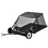 42 In. Lawn Sweeper Tow Behind, 12 Cu. Ft. Large Pull Behind Grass Sweeper, 15 In. Edger Heavy Duty Leaf Grass Collector