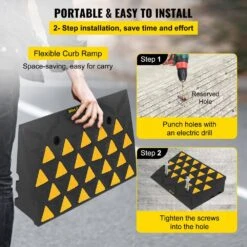 Curb Ramp 23-1/2 In. Length 6 In. High Heavy Duty Sidewalk Curb Ramp 5 Ton Rubber Driveway Ramp For Trucks Buses,Yellow 15 Curb Ramp 23-1/2 In. Length 6 In. High Heavy Duty Sidewalk Curb Ramp 5 Ton Rubber Driveway Ramp For Trucks Buses,Yellow -Patio Furniture Shop vevor miscellaneous parts jspd35x60x10cm001v0 fa 1000