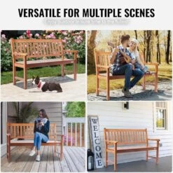 Outdoor Bench, 50 In.es Wood Garden Bench For Outdoors, Outdoor Garden Park Bench With Backrest And Armrests 15 Outdoor Bench, 50 In.es Wood Garden Bench For Outdoors, Outdoor Garden Park Bench With Backrest And Armrests -Patio Furniture Shop vevor outdoor benches gyzymz50yc00q2q8nv0 fa 1000