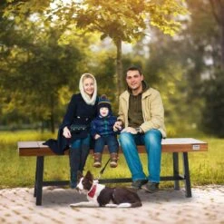 Outdoor Bench, 63 In. Wood Garden Bench With Metal Leg For Outdoors, Outdoor Garden Park Bench, 500 Lbs. Load Capacity -Patio Furniture Shop vevor outdoor benches gyzymz63yc00l6dxav0 31 1000