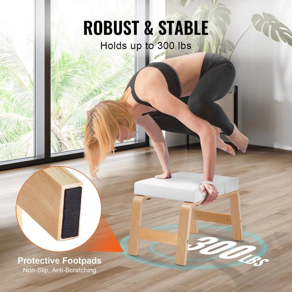 Yoga Headstand Bench, 300 Lbs. Capacity Yoga Inversion Chair For Family Gym, Headstand Trainer With Wood Frame & PU Pad 6 Yoga Headstand Bench, 300 Lbs. Capacity Yoga Inversion Chair For Family Gym, Headstand Trainer With Wood Frame & PU Pad - Image 4