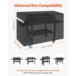 Grill Cover 59 In. BBQ Covers For Outdoor Grills Waterproof Fade Resistant Weather Resistant Heavy Duty 600D Polyester 13 Grill Cover 59 In. BBQ Covers For Outdoor Grills Waterproof Fade Resistant Weather Resistant Heavy Duty 600D Polyester -Patio Furniture Shop vevor outdoor cooking accessories pjpdsklzzpdsx3w3zv0 1f 1000