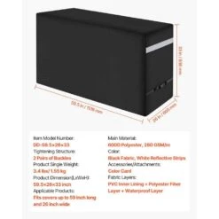 Grill Cover 59 In. BBQ Covers For Outdoor Grills Waterproof Fade Resistant Weather Resistant Heavy Duty 600D Polyester 16 Grill Cover 59 In. BBQ Covers For Outdoor Grills Waterproof Fade Resistant Weather Resistant Heavy Duty 600D Polyester -Patio Furniture Shop vevor outdoor cooking accessories pjpdsklzzpdsx3w3zv0 76 1000