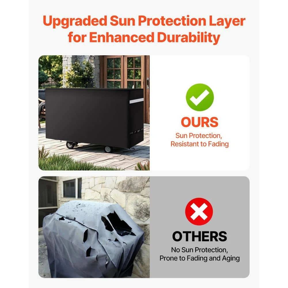 Grill Cover 59 In. BBQ Covers For Outdoor Grills Waterproof Fade Resistant Weather Resistant Heavy Duty 600D Polyester 8 Grill Cover 59 In. BBQ Covers For Outdoor Grills Waterproof Fade Resistant Weather Resistant Heavy Duty 600D Polyester - Image 6