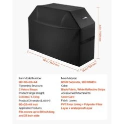 Grill Cover 60 In. BBQ Covers For Outdoor Grills Waterproof Fade Resistant Weather Resistant Heavy Duty 600D Polyester -Patio Furniture Shop vevor outdoor cooking accessories pjpdsklzzrqs363e0v0 76 1000