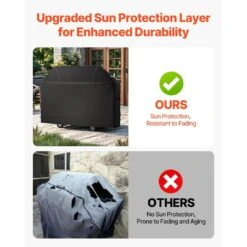 Grill Cover 60 In. BBQ Covers For Outdoor Grills Waterproof Fade Resistant Weather Resistant Heavy Duty 600D Polyester -Patio Furniture Shop vevor outdoor cooking accessories pjpdsklzzrqs363e0v0 fa 1000