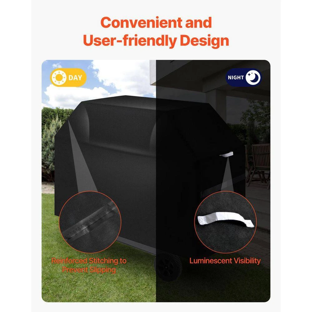 Grill Cover 65 In. BBQ Covers For Outdoor Grills Waterproof Fade Resistant Weather Resistant Heavy Duty Polyester 7 Grill Cover 65 In. BBQ Covers For Outdoor Grills Waterproof Fade Resistant Weather Resistant Heavy Duty Polyester - Image 5