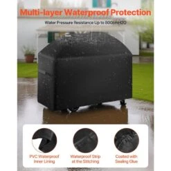 Grill Cover 63 In. BBQ Covers For Outdoor Grills Waterproof Fade Resistant Weather Resistant Heavy Duty Polyester -Patio Furniture Shop vevor outdoor cooking accessories pjpdsklzzrqsmkuffv0 4f 1000