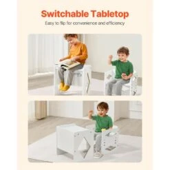 Montessori Weaning Table And Chair Set, Wooden Toddler Table And Chair Set Adjustable Height Chair, White Dining Chair -Patio Furniture Shop vevor outdoor dining chairs etdnzy151321xg9u9v0 4f 1000