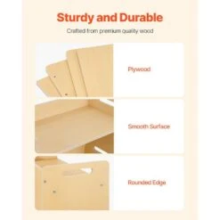 Montessori Weaning Table And Chair Set, Wooden Toddler Table And Chair Set With 2-Chairs, Natural Dining Chair -Patio Furniture Shop vevor outdoor dining chairs etdnzy265201mxf9vv0 1f 1000