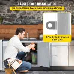 Outdoor Kitchen Doors 14 In. W X 20 In. H Vertical Single BBQ Door Stainless Steel BBQ Access Door -Patio Furniture Shop vevor outdoor kitchen doors 14w 20hbxgcgdkm01v0 44 1000