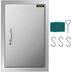 Outdoor Kitchen Doors 14 In. W X 20 In. H Vertical Single BBQ Door Stainless Steel BBQ Access Door