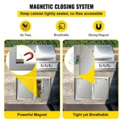 Outdoor Kitchen Doors 14 In. W X 20 In. H Vertical Single BBQ Door Stainless Steel BBQ Access Door -Patio Furniture Shop vevor outdoor kitchen doors 14w 20hbxgcgdkm01v0 fa 1000