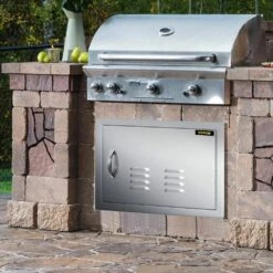 Grill Door 20 In. W X 14 In. H Single Stainless Steel Outdoor Kitchen Doors With Vents Access Door For BBQ Island 17 Grill Door 20 In. W X 14 In. H Single Stainless Steel Outdoor Kitchen Doors With Vents Access Door For BBQ Island -Patio Furniture Shop vevor outdoor kitchen doors 14x20ycspcgmdtfk1v0 31 1000