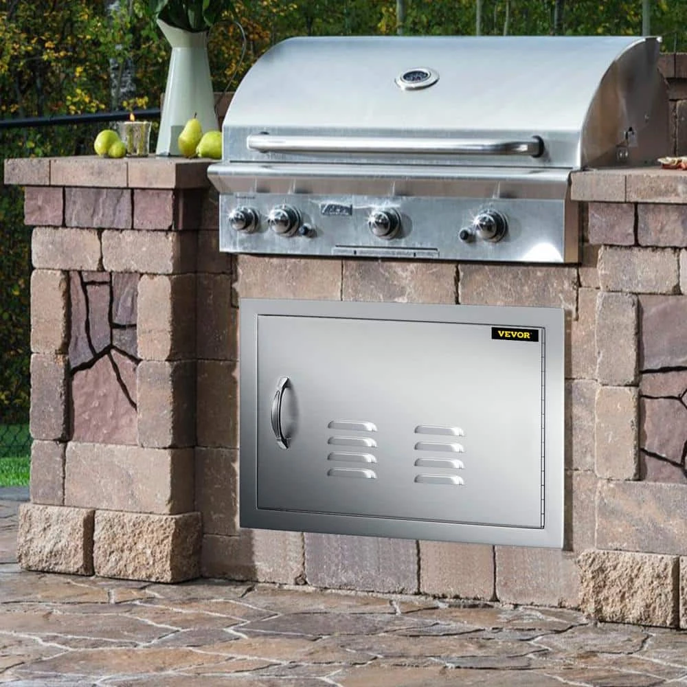 Grill Door 20 In. W X 14 In. H Single Stainless Steel Outdoor Kitchen Doors With Vents Access Door For BBQ Island 10 Grill Door 20 In. W X 14 In. H Single Stainless Steel Outdoor Kitchen Doors With Vents Access Door For BBQ Island - Image 8