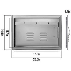 Grill Door 20 In. W X 14 In. H Single Stainless Steel Outdoor Kitchen Doors With Vents Access Door For BBQ Island 16 Grill Door 20 In. W X 14 In. H Single Stainless Steel Outdoor Kitchen Doors With Vents Access Door For BBQ Island -Patio Furniture Shop vevor outdoor kitchen doors 14x20ycspcgmdtfk1v0 76 1000