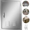 BBQ Access Door 17 In. W X 24 In. H Vertical Island Door With Vents Stainless Steel Single Access Door For BBQ Island -Patio Furniture Shop vevor outdoor kitchen doors 17x24ycczdcgmdtfkv0 64 1000